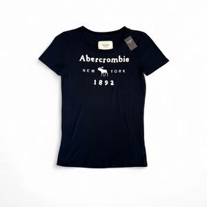 Abercrombie & Fitch Vintage Dark Blue Tee with White Print NWT